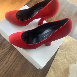 Suede pumps - never worn - heel is 4 inches. European Size 39 / US 8.5